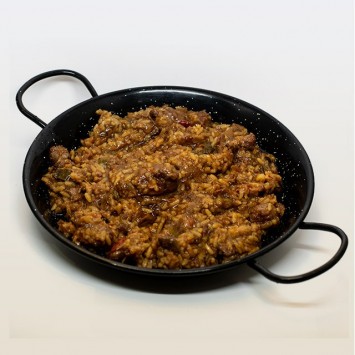 Arròs de costella i salsitxes
